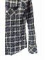中古・古着 CHROME HEARTS (クロムハーツ) スターボタンチェックシャツ ブルー サイズ:S：34800円