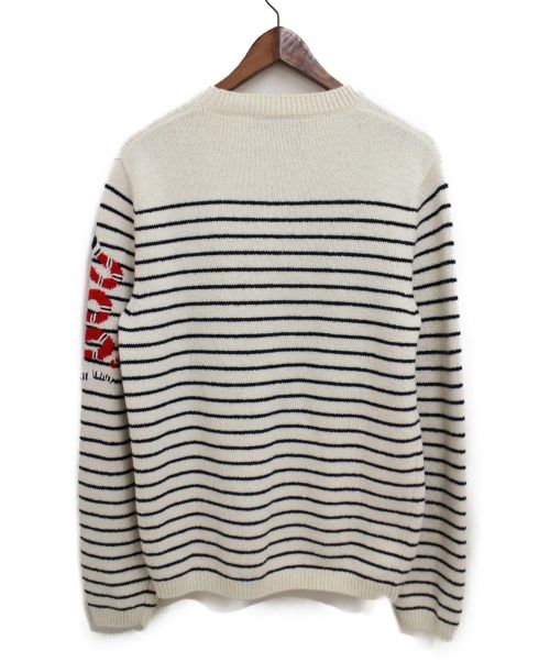 GUCCI（グッチ）GUCCI (グッチ) スネークボーダーニット アイボリー サイズ:Sの古着・服飾アイテム