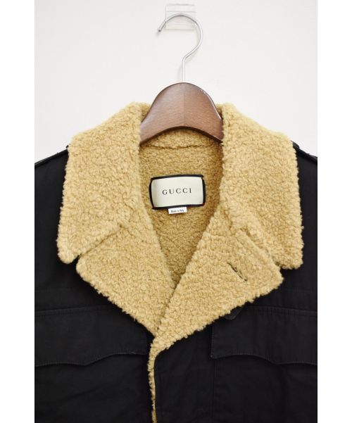 GUCCI（グッチ）GUCCI (グッチ) ライナーボアジャケット ブラック サイズ:46の古着・服飾アイテム
