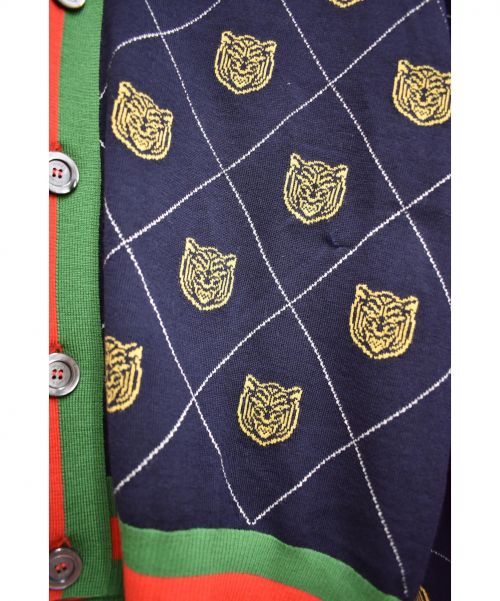 GUCCI（グッチ）GUCCI (グッチ) 18SS/ウェブラインタイガーカーディガン サイズ:Mの古着・服飾アイテム