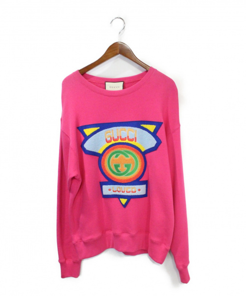 GUCCI（グッチ）GUCCI (グッチ) スウェット ショッキングピンク サイズ:Sの古着・服飾アイテム