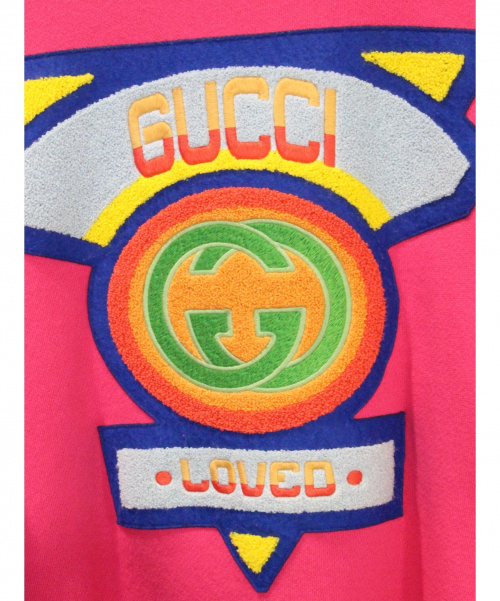 GUCCI（グッチ）GUCCI (グッチ) スウェット ショッキングピンク サイズ:Sの古着・服飾アイテム