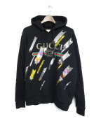 GUCCIグッチ）の古着「シューティングスターロゴパーカー」｜ブラック