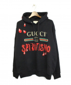 GUCCIグッチ）の古着「Spiritismo Logo Hoodie」｜ブラック