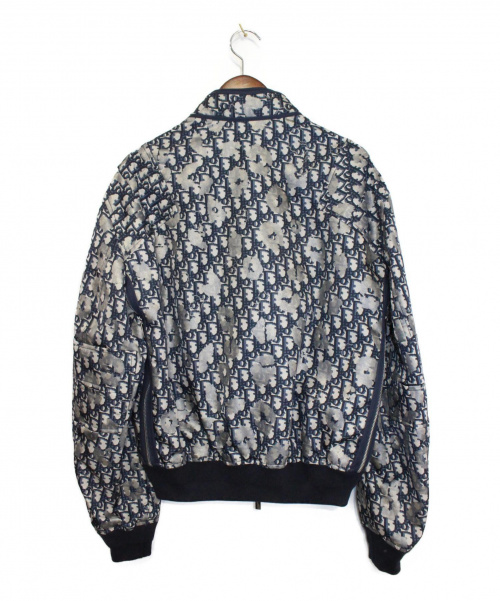 Christian Dior（クリスチャン ディオール）Christian Dior (クリスチャン ディオール) 19AW/トロッターナイロンジャケット グレー×ネイビー サイズ:46の古着・服飾アイテム