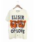 GUCCI（グッチ）の古着「タイガープリントスパンコールTシャツ」｜アイボリー