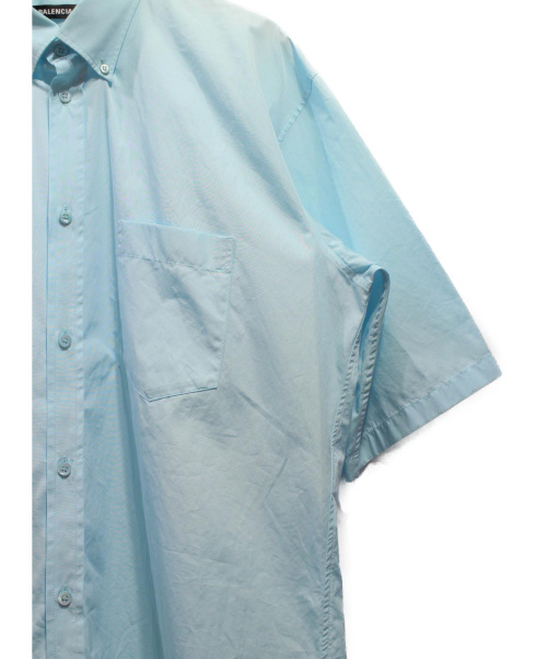 BALENCIAGA（バレンシアガ）BALENCIAGA (バレンシアガ) 19SS/ロゴショートスリーブシャツ ブルー サイズ:38の古着・服飾アイテム