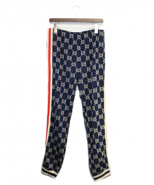 GUCCI（グッチ）GUCCI (グッチ) GGジャガードジョギングパンツ ネイビー サイズ:Mの古着・服飾アイテム