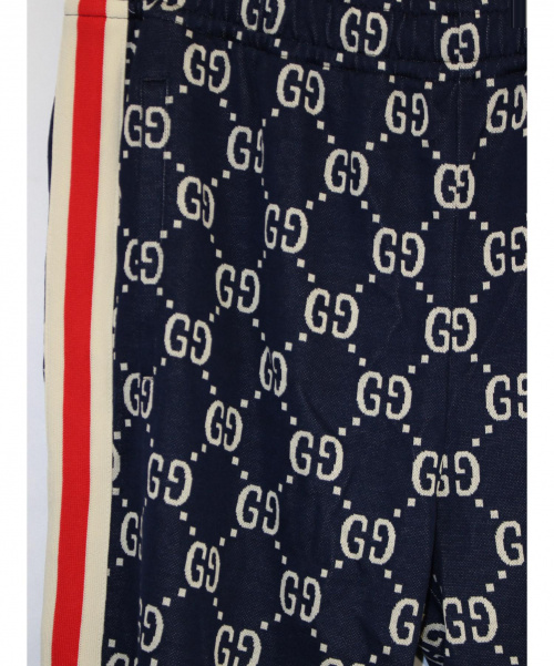 GUCCI（グッチ）GUCCI (グッチ) GGジャガードジョギングパンツ ネイビー サイズ:Mの古着・服飾アイテム