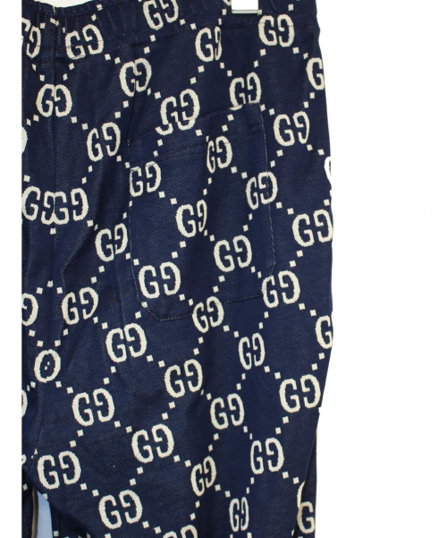 GUCCI（グッチ）GUCCI (グッチ) GGジャガードジョギングパンツ ネイビー サイズ:Mの古着・服飾アイテム