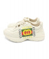 GUCCI (グッチ) GUCCIロゴレザースニーカー ベージュ サイズ:6：74800円