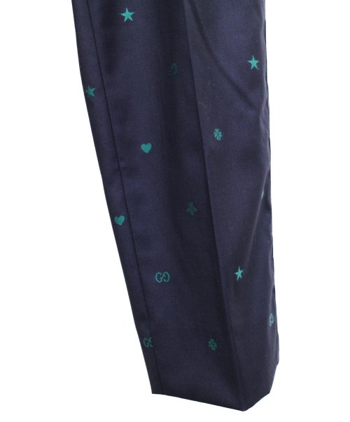 GUCCI（グッチ）GUCCI (グッチ) 19AW/シンボルズ ジャガードパンツ ネイビー サイズ:44の古着・服飾アイテム