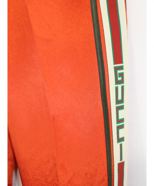 GUCCI（グッチ）GUCCI (グッチ) サイドライントラックパンツ レッド サイズ:46の古着・服飾アイテム