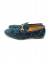 GUCCI (グッチ) GGベルベットローファー ネイビー サイズ:5：39800円