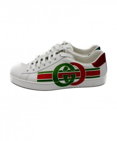 GUCCI（グッチ）GUCCI (グッチ) インターロッキングG スニーカー ホワイト サイズ:6の古着・服飾アイテム
