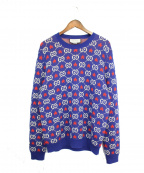 GUCCIグッチ）の古着「GGスター柄ニット」｜ブルー
