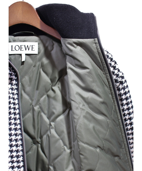 LOEWE（ロエベ）LOEWE (ロエベ) ウールジャケット ホワイト×ブラック サイズ:44の古着・服飾アイテム