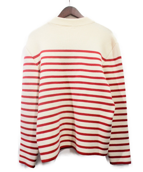 CELINE（セリーヌ）CELINE (セリーヌ) 19SS マリンボーダーニット アイボリー×レッド サイズ:XLの古着・服飾アイテム