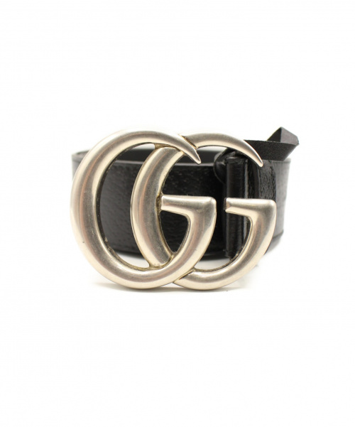 GUCCI（グッチ）GUCCI (グッチ) GGマーモントバックルベルト ブラック サイズ:90・36の古着・服飾アイテム