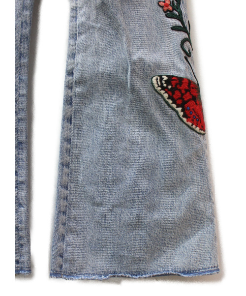 GUCCI（グッチ）GUCCI (グッチ) エンブロイダリーデニムパンツ インディゴ サイズ:28の古着・服飾アイテム