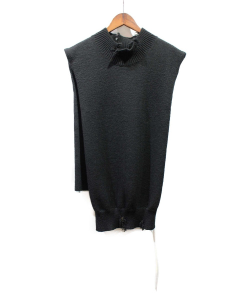 Maison Margiela（メゾンマルジェラ）Maison Margiela (メゾンマルジェラ) 19AW/ノースリーブニット ブラック サイズ:Sの古着・服飾アイテム