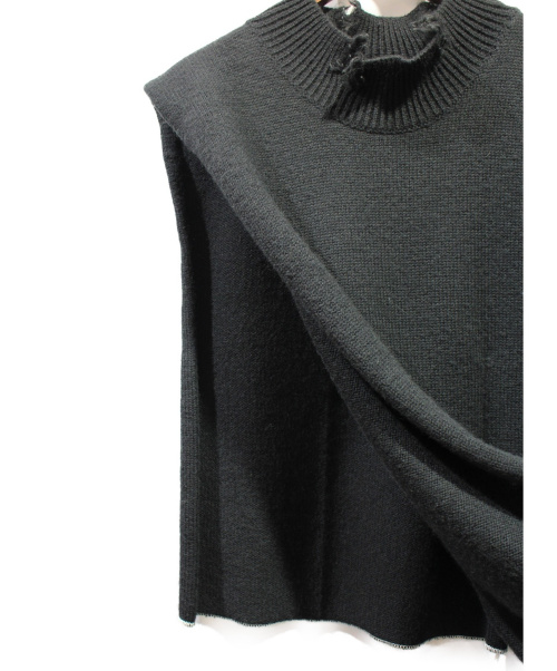Maison Margiela（メゾンマルジェラ）Maison Margiela (メゾンマルジェラ) 19AW/ノースリーブニット ブラック サイズ:Sの古着・服飾アイテム