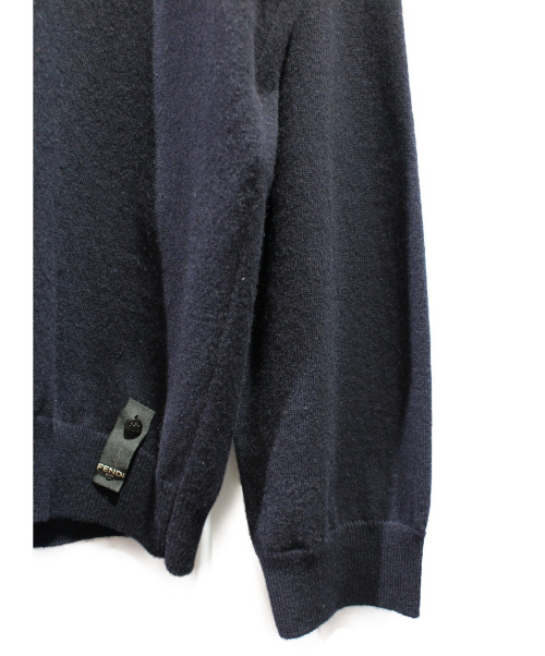 FENDI（フェンディ）FENDI (フェンディ) 18AW ワッペンカシミヤニット ネイビー サイズ:54の古着・服飾アイテム