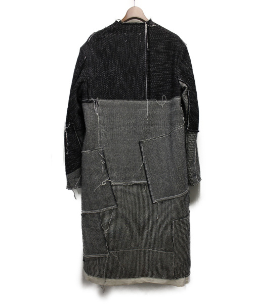 Maison Margiela（メゾンマルジェラ）Maison Margiela (メゾンマルジェラ) パッチワークウールブレンドコート グレー サイズ:46の古着・服飾アイテム