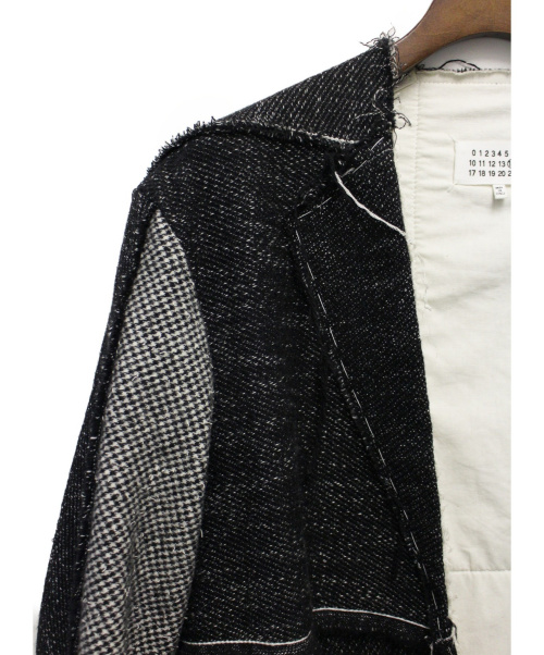 Maison Margiela（メゾンマルジェラ）Maison Margiela (メゾンマルジェラ) パッチワークウールブレンドコート グレー サイズ:46の古着・服飾アイテム