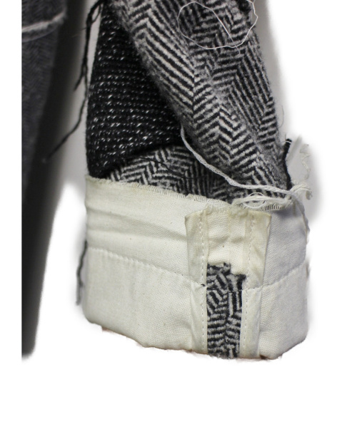 Maison Margiela（メゾンマルジェラ）Maison Margiela (メゾンマルジェラ) パッチワークウールブレンドコート グレー サイズ:46の古着・服飾アイテム
