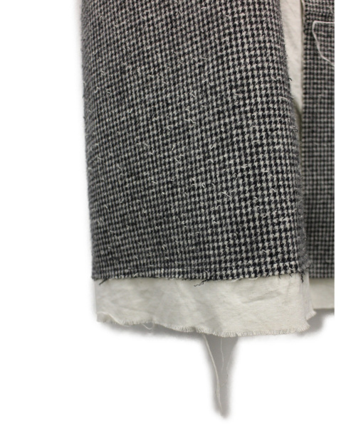 Maison Margiela（メゾンマルジェラ）Maison Margiela (メゾンマルジェラ) パッチワークウールブレンドコート グレー サイズ:46の古着・服飾アイテム