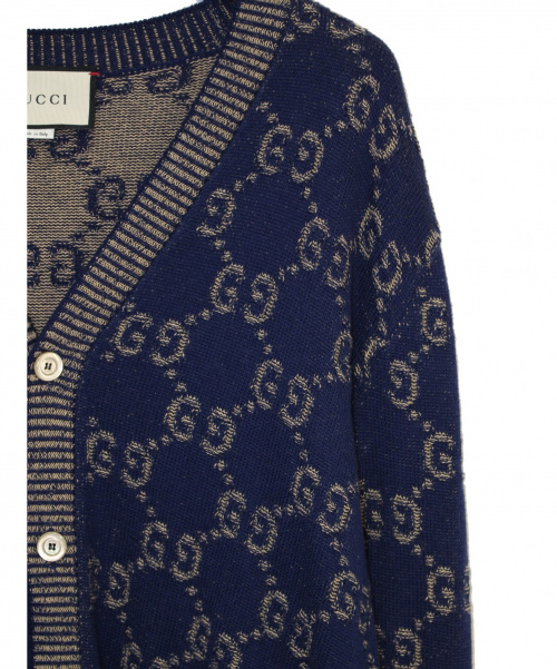 GUCCI（グッチ）GUCCI (グッチ) カーディガン インディゴ サイズ:Mの古着・服飾アイテム