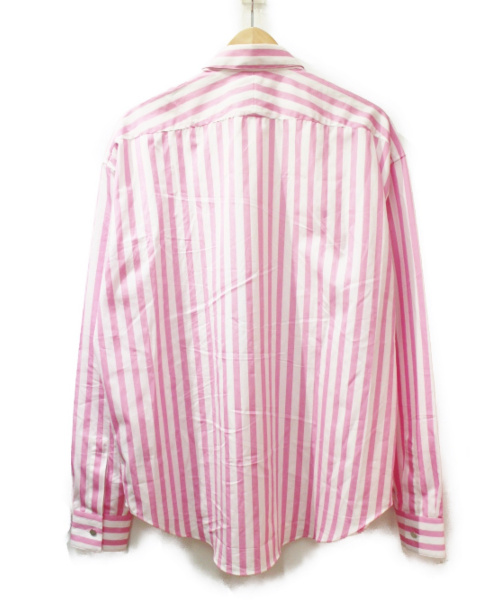 HERMES（エルメス）HERMES (エルメス) 20SS ストライプシャツ ピンク×ホワイト サイズ:38の古着・服飾アイテム