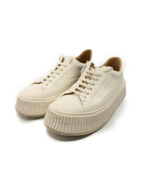 JIL SANDER（ジルサンダー）JIL SANDER (ジルサンダー) プラットフォームスニーカー アイボリー サイズ:40の古着・服飾アイテム
