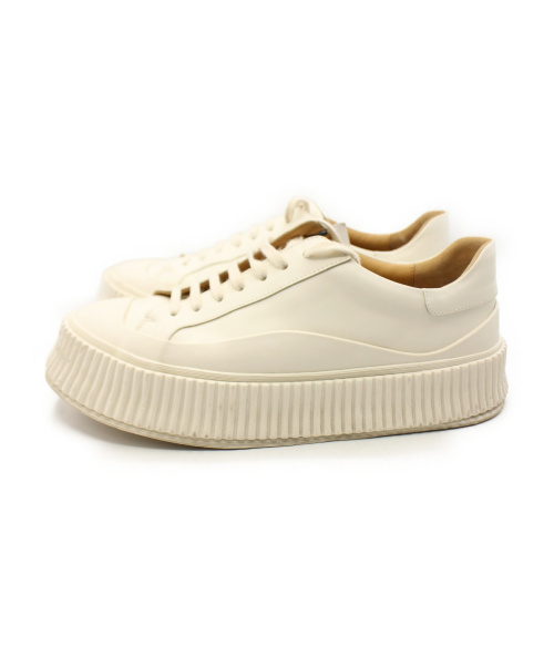 JIL SANDER（ジルサンダー）JIL SANDER (ジルサンダー) プラットフォームスニーカー アイボリー サイズ:40の古着・服飾アイテム