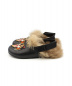 GUCCI (グッチ) アングリーキャットファーサンダル ブラック サイズ:FREE：39800円