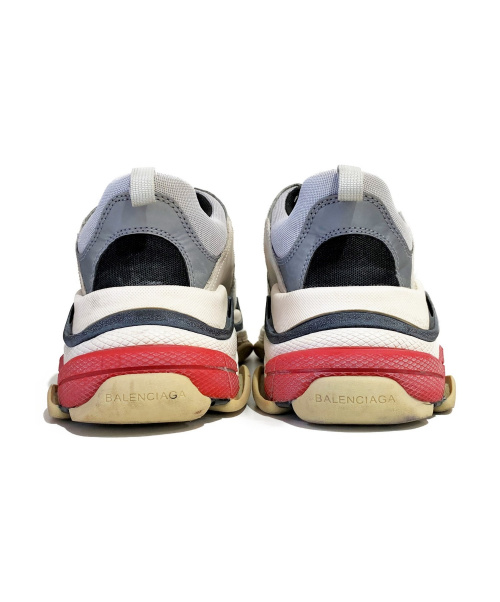 BALENCIAGA（バレンシアガ）BALENCIAGA (バレンシアガ) TRIPLE S グレー×シルバー サイズ:44の古着・服飾アイテム
