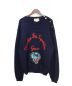 GUCCI（グッチ）の古着「パンサーワッペンニット」｜ネイビー