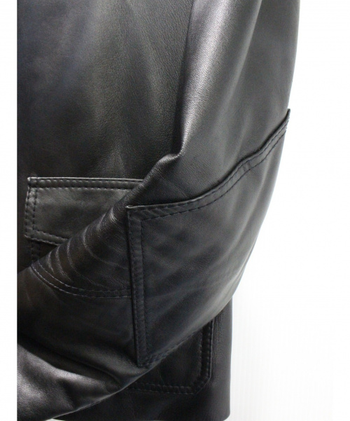 BALENCIAGA（バレンシアガ）BALENCIAGA (バレンシアガ) レザージャケット ブラック サイズ:44の古着・服飾アイテム