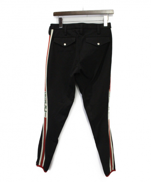 GUCCI（グッチ）GUCCI (グッチ) サイドラインパンツ ブラック サイズ:44の古着・服飾アイテム
