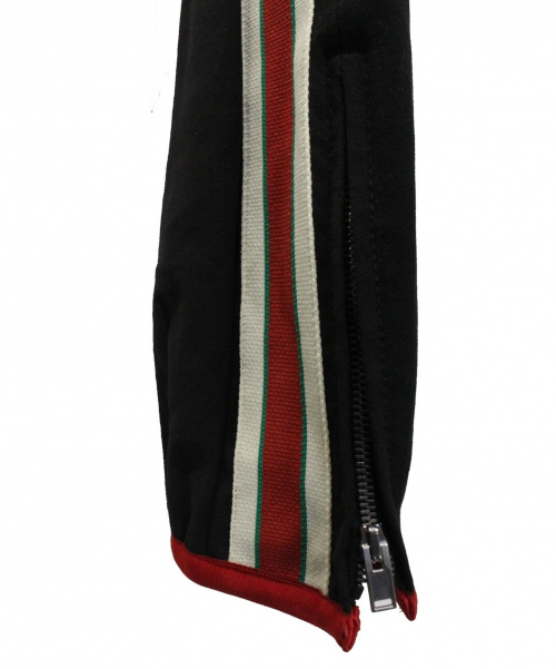 GUCCI（グッチ）GUCCI (グッチ) サイドラインパンツ ブラック サイズ:44の古着・服飾アイテム