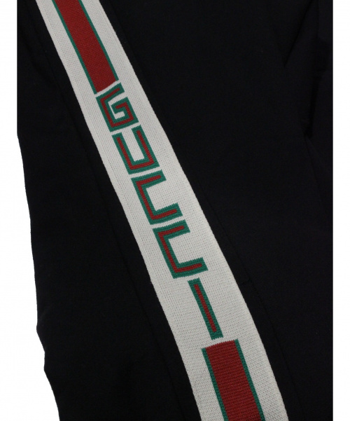 GUCCI（グッチ）GUCCI (グッチ) サイドラインパンツ ブラック サイズ:44の古着・服飾アイテム