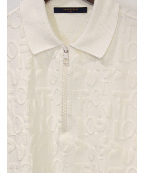 LOUIS VUITTON（ルイ ヴィトン）LOUIS VUITTON (ルイヴィトン) LVエレクトリックタオルポロ ホワイト サイズ:Sの古着・服飾アイテム