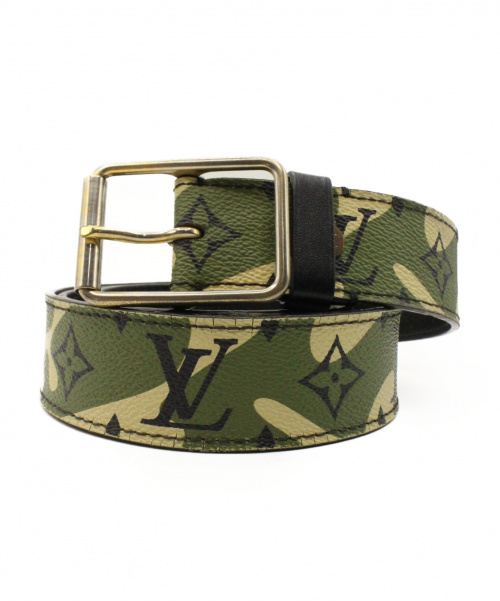 LOUIS VUITTON（ルイ ヴィトン）LOUIS VUITTON (ルイヴィトン) サンチュール モノグラムベルト カーキの古着・服飾アイテム