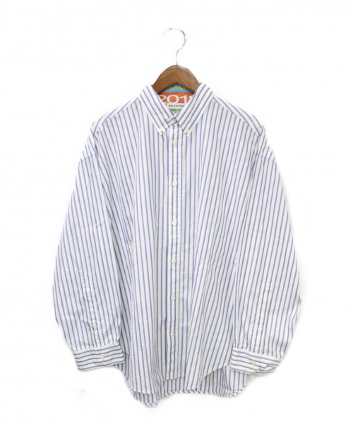 BALENCIAGA（バレンシアガ）BALENCIAGA (バレンシアガ) ストライプシャツ ブルー サイズ:36の古着・服飾アイテム