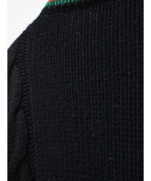 GUCCI（グッチ）GUCCI (グッチ) オーバーサイズケーブルニットカーディガン ブラック サイズ:Mの古着・服飾アイテム