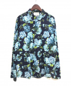 GUCCIグッチ）の古着「ブルームス 花柄シャツ」｜ネイビー×ブルー