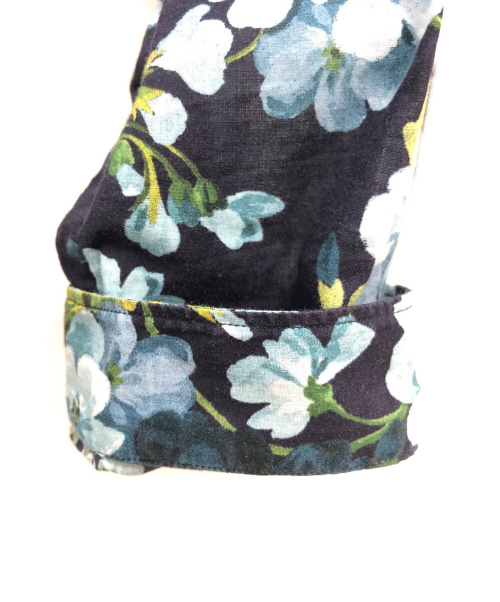GUCCI（グッチ）GUCCI (グッチ) ブルームス 花柄シャツ ネイビー×ブルー サイズ:43の古着・服飾アイテム