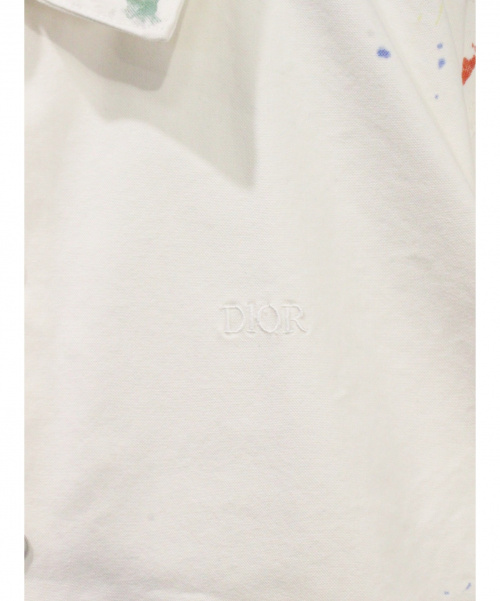 Dior（ディオール）DIOR (ディオール) 21SS ペイント オーバーシャツ ホワイト サイズ:48の古着・服飾アイテム