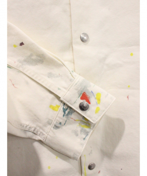 Dior（ディオール）DIOR (ディオール) 21SS ペイント オーバーシャツ ホワイト サイズ:48の古着・服飾アイテム